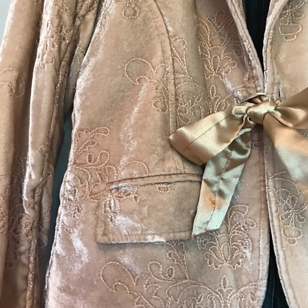 OLD Navy velvet jacket with bow size S - Picture 3 of 3